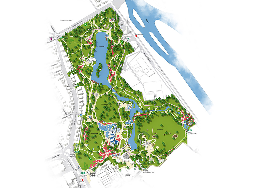 Plan des Luisenparks, Stand 2023
